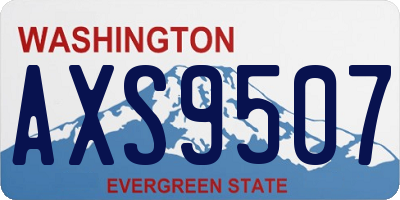 WA license plate AXS9507