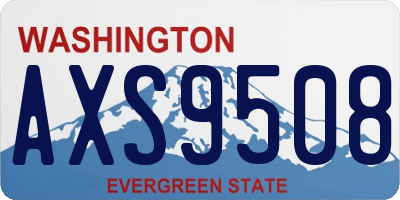 WA license plate AXS9508