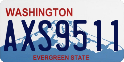 WA license plate AXS9511