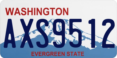 WA license plate AXS9512