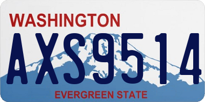 WA license plate AXS9514
