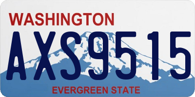 WA license plate AXS9515
