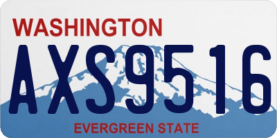 WA license plate AXS9516