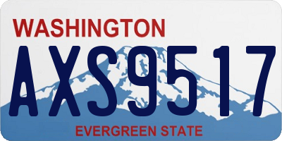 WA license plate AXS9517