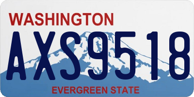 WA license plate AXS9518