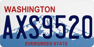 WA license plate AXS9520