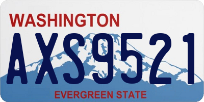 WA license plate AXS9521