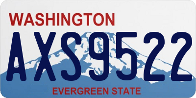WA license plate AXS9522