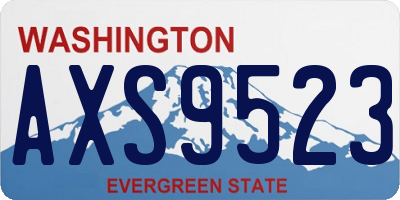 WA license plate AXS9523