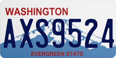 WA license plate AXS9524