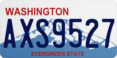 WA license plate AXS9527