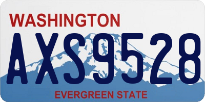 WA license plate AXS9528
