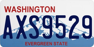 WA license plate AXS9529