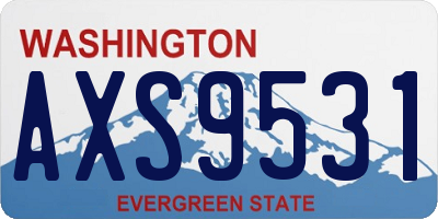 WA license plate AXS9531