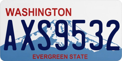 WA license plate AXS9532