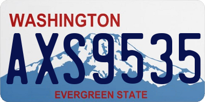 WA license plate AXS9535