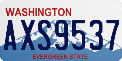WA license plate AXS9537