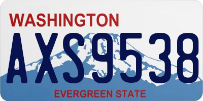 WA license plate AXS9538