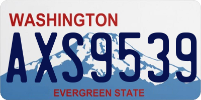 WA license plate AXS9539