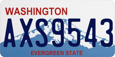 WA license plate AXS9543
