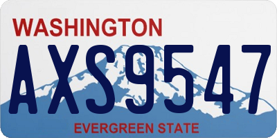WA license plate AXS9547