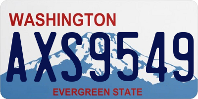 WA license plate AXS9549