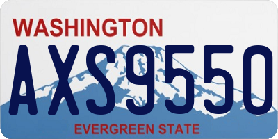 WA license plate AXS9550
