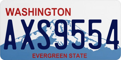 WA license plate AXS9554