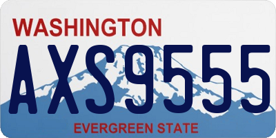 WA license plate AXS9555