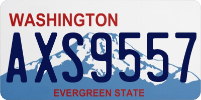 WA license plate AXS9557