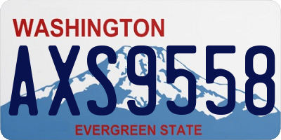 WA license plate AXS9558