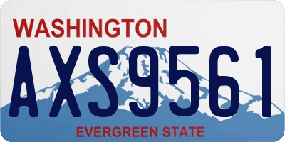 WA license plate AXS9561