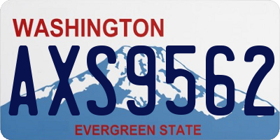 WA license plate AXS9562