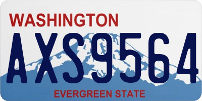 WA license plate AXS9564