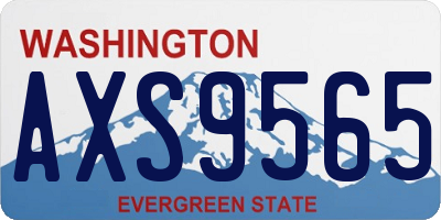 WA license plate AXS9565
