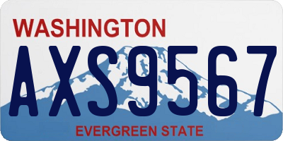 WA license plate AXS9567