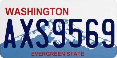 WA license plate AXS9569
