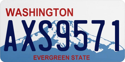 WA license plate AXS9571