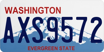 WA license plate AXS9572