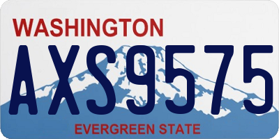 WA license plate AXS9575
