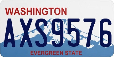 WA license plate AXS9576