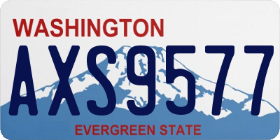 WA license plate AXS9577