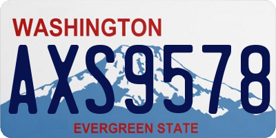 WA license plate AXS9578