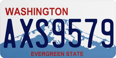WA license plate AXS9579