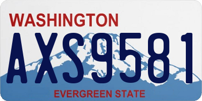 WA license plate AXS9581