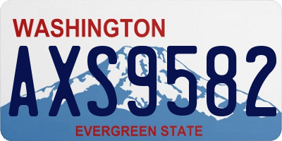 WA license plate AXS9582