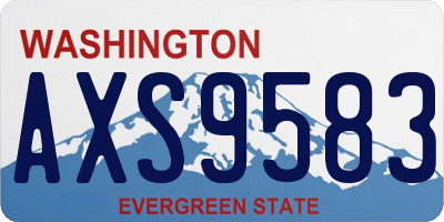 WA license plate AXS9583