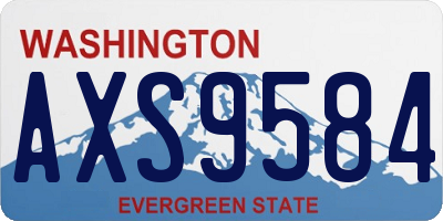 WA license plate AXS9584