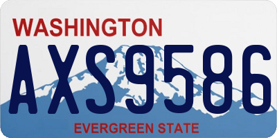 WA license plate AXS9586