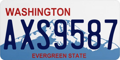 WA license plate AXS9587